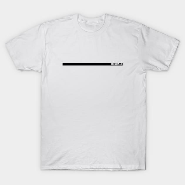 Black Minimal Bar by Minimal DM (version 2) T-Shirt by Minimal DM